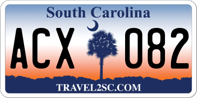 SC license plate ACX082