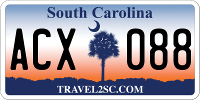 SC license plate ACX088