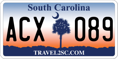 SC license plate ACX089