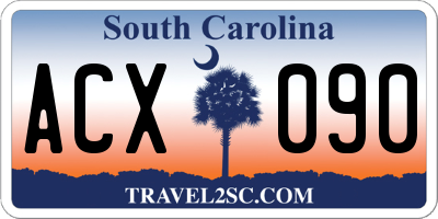 SC license plate ACX090