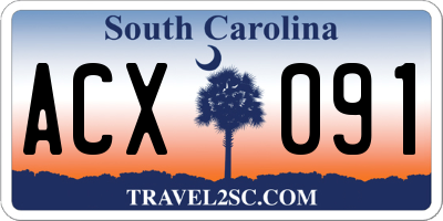 SC license plate ACX091