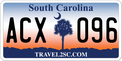 SC license plate ACX096