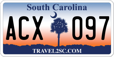 SC license plate ACX097