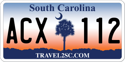 SC license plate ACX112