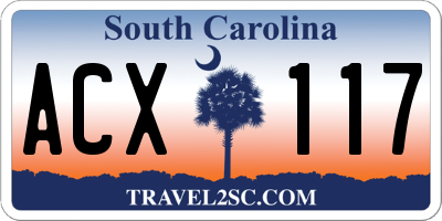 SC license plate ACX117