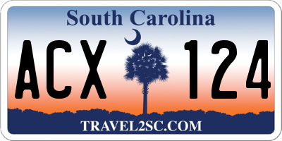 SC license plate ACX124