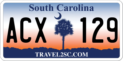 SC license plate ACX129