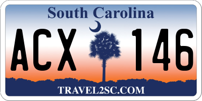 SC license plate ACX146