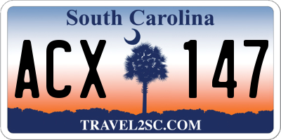 SC license plate ACX147
