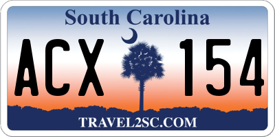 SC license plate ACX154