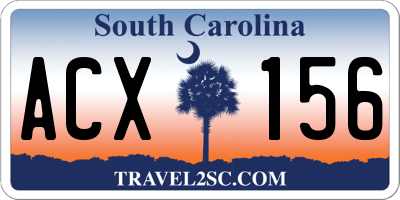 SC license plate ACX156