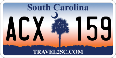 SC license plate ACX159