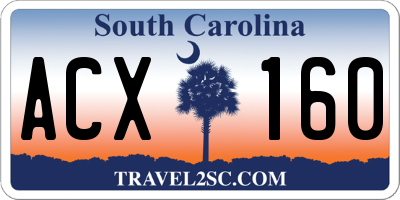 SC license plate ACX160