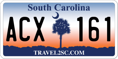 SC license plate ACX161