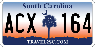 SC license plate ACX164
