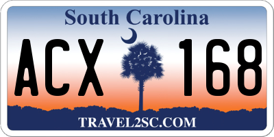 SC license plate ACX168