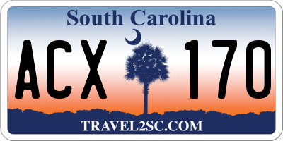 SC license plate ACX170