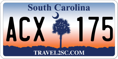 SC license plate ACX175