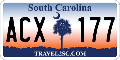 SC license plate ACX177