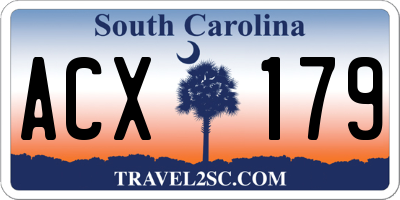 SC license plate ACX179