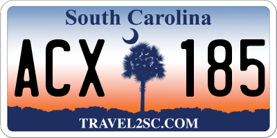 SC license plate ACX185