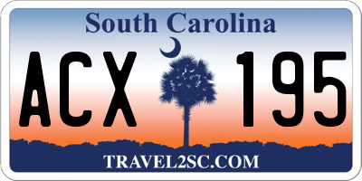 SC license plate ACX195