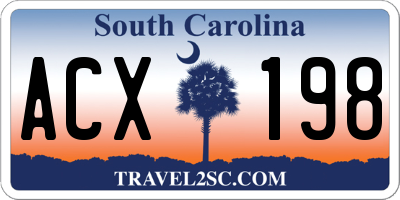 SC license plate ACX198