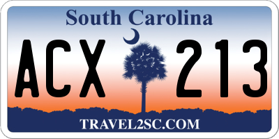 SC license plate ACX213