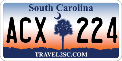 SC license plate ACX224