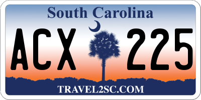 SC license plate ACX225