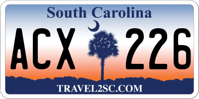 SC license plate ACX226