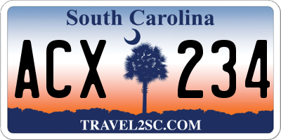 SC license plate ACX234