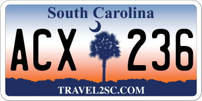 SC license plate ACX236