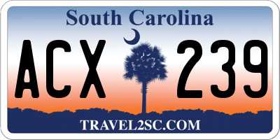 SC license plate ACX239
