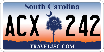 SC license plate ACX242