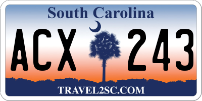 SC license plate ACX243