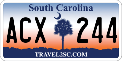 SC license plate ACX244