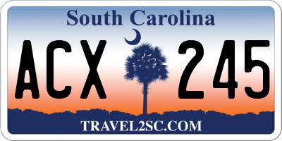 SC license plate ACX245