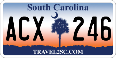 SC license plate ACX246