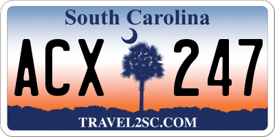 SC license plate ACX247
