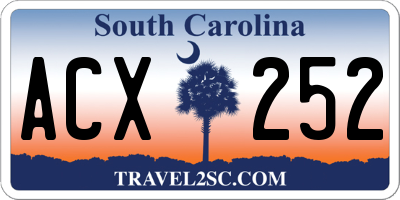 SC license plate ACX252