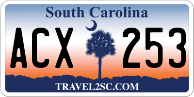 SC license plate ACX253