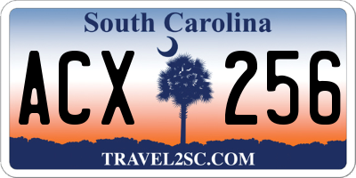 SC license plate ACX256