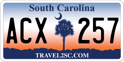 SC license plate ACX257