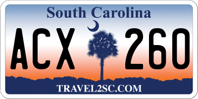 SC license plate ACX260