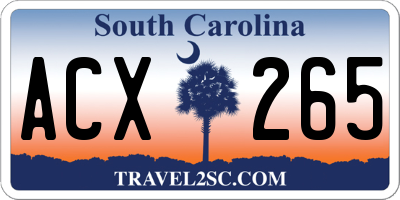 SC license plate ACX265