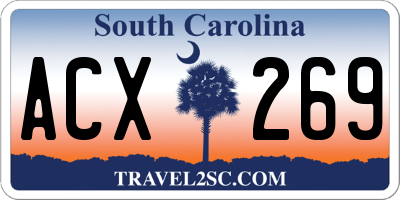 SC license plate ACX269