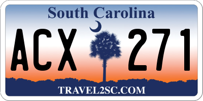SC license plate ACX271