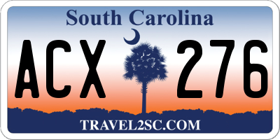 SC license plate ACX276