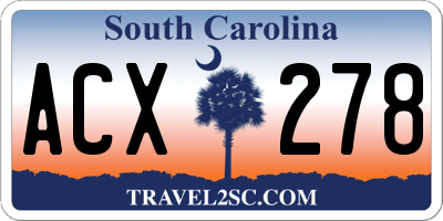 SC license plate ACX278